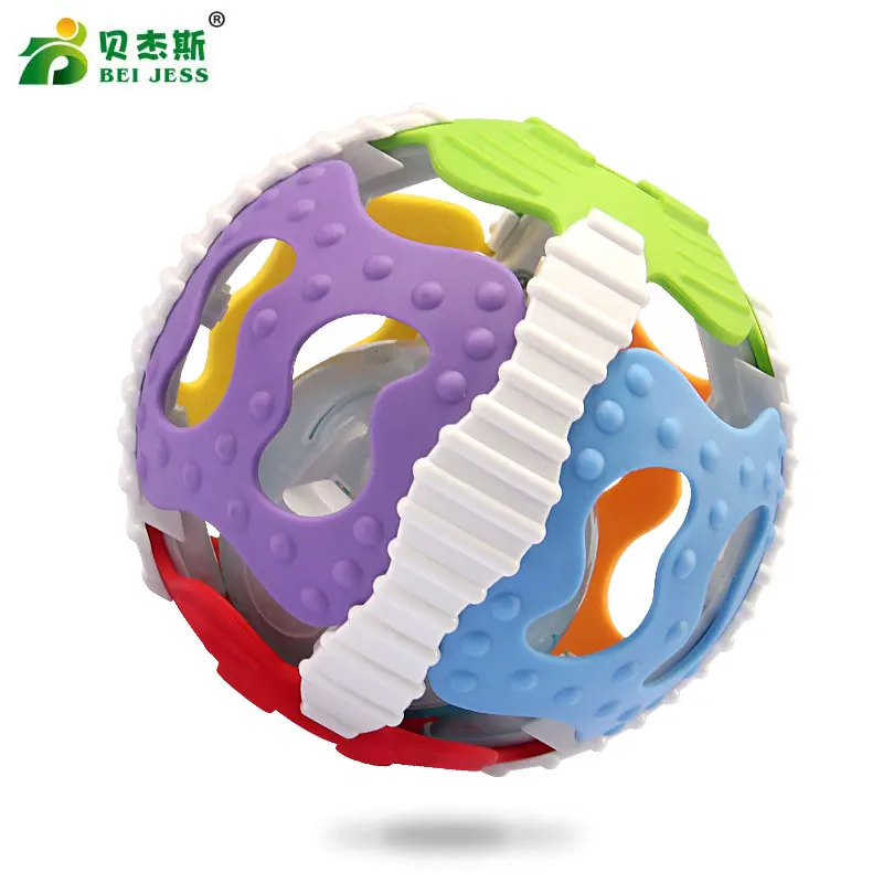 

BEI JESS Early education soft Teether balls Light and Jingle music Toy Intellectual development Baby Rattles gift