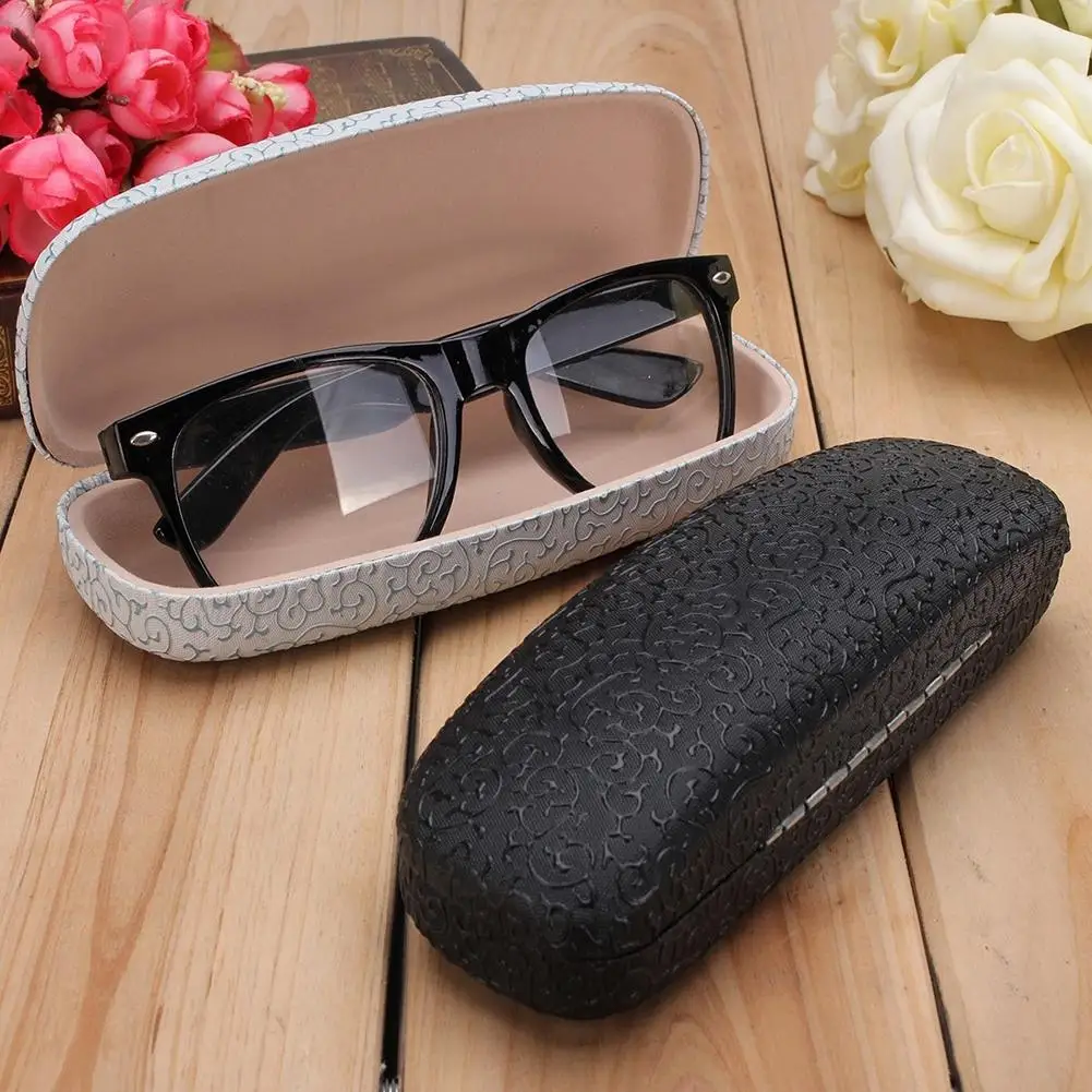 

New Protable Shockproof Vine Pattern Spectacle Eye Glasses Hard Case Sunglasses Box Container Rectangle Glasses Box
