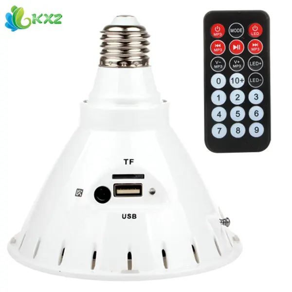 

Extraordinary LED Light Speaker Audio MP3 Player LED Bulb Lamp Home Lighting Support TF Card / USB / FM + Remote Controller