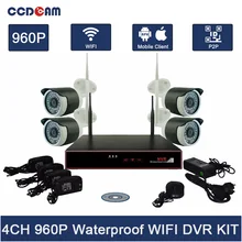 4CH Wifi NVR комплект системы безопасности 960 P Wifi ip-камера с 4CH Wifi NVR Беспроводная AP 2,4 ГГц Беспроводная камера CCTV полный комплект