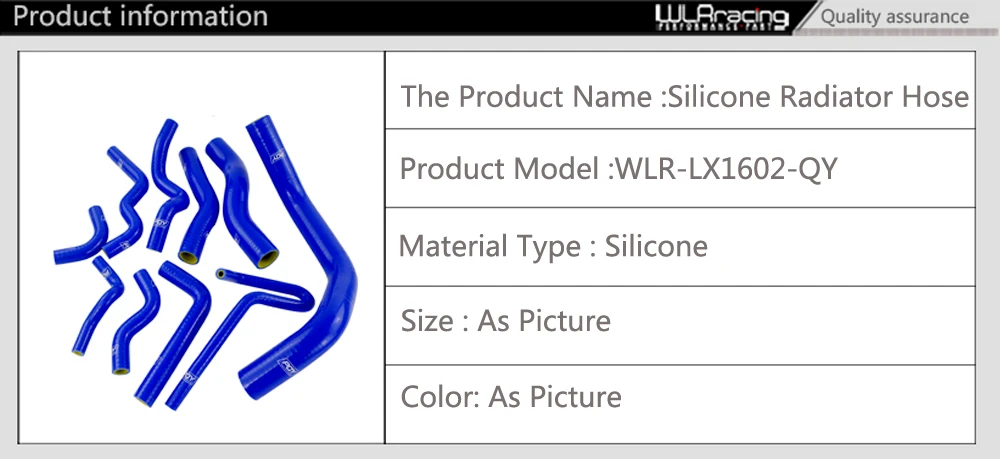 WLR RACING-10 шт. синий комплект силиконовых шлангов радиатора для Nissan Сильвия 200SX 240SX S13 S14 S15 SR20DET WLR-LX1602C-QY