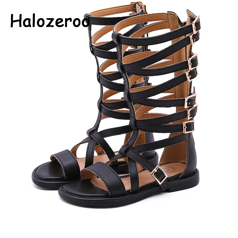 2019 Handmade Kids Girls Sandals Childrens Roman Gladiator Sandals Summer Flats