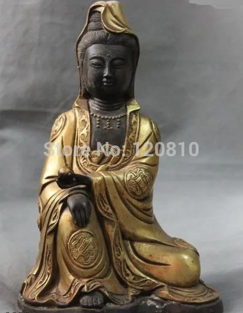 

10 Tibet Buddhism Bronze Copper Eight treasures Kwan-yin GuanYin ST statue