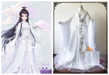 

XianXueYi Ancient Chinese White Cosplay Fairy Hanfu Yun Shang Yu Yi Mobile Game All-match Cosplay Use White Tailed Fairy Hanfu