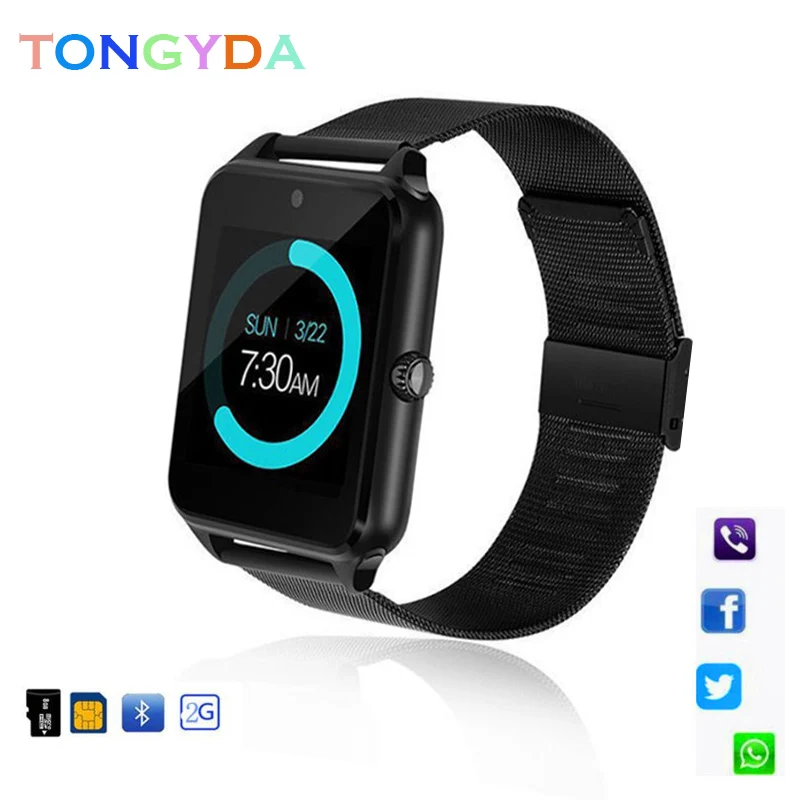 

Z60 Smart Watch GT08 Plus Metal Strap Bluetooth Wrist Smartwatch Support Sim TF Card Android&IOS Watch Multi-languages PK S8 A1