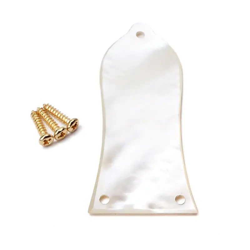 

White Pearl Shel Electric Guitar l Truss Rod Cover with 3 Holes and Screws