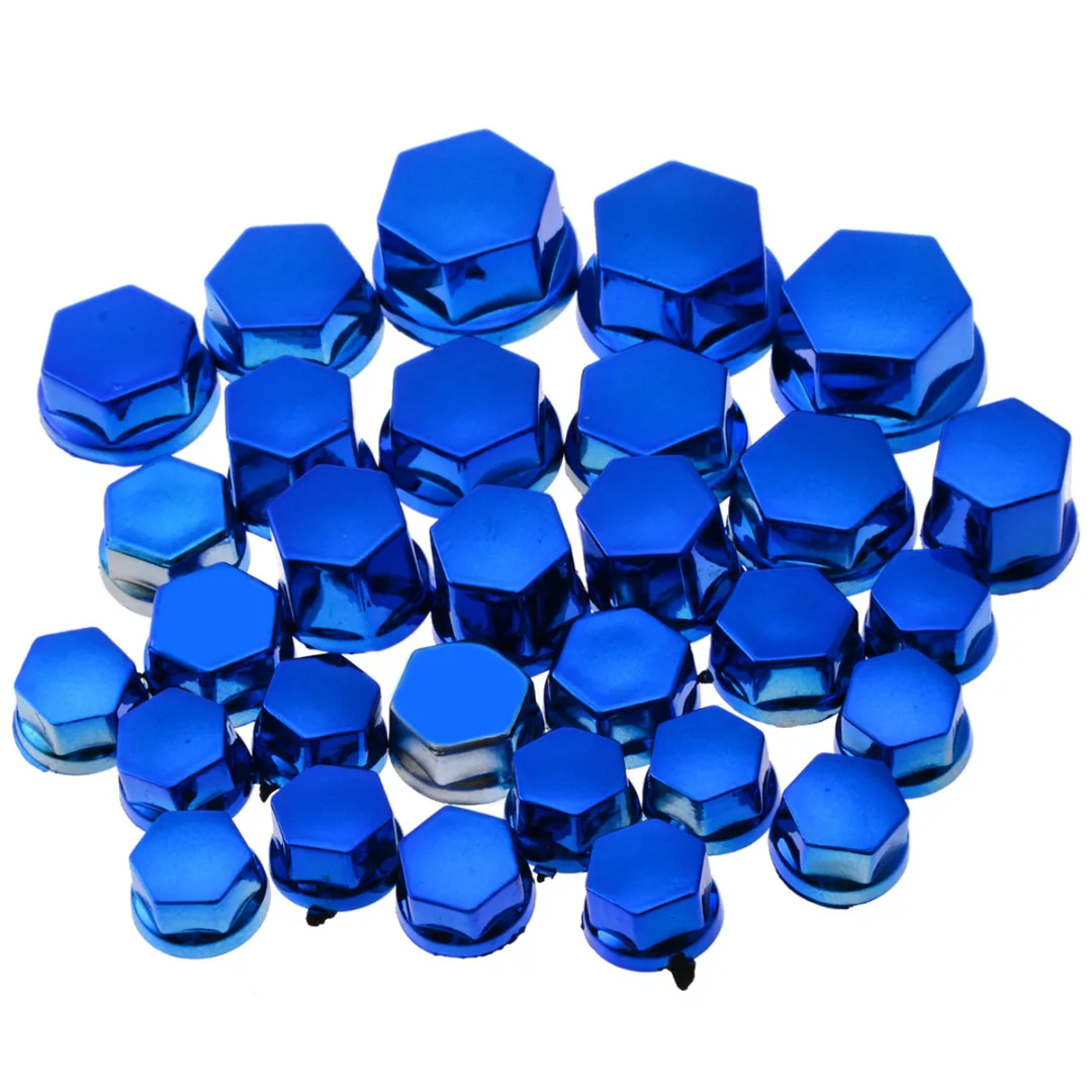 For Yamaha Kawasaki Honda Harley 30pcs/Set Universal Motorcycle Screw Nut Bolt Cap Cover Accessories Mayitr
