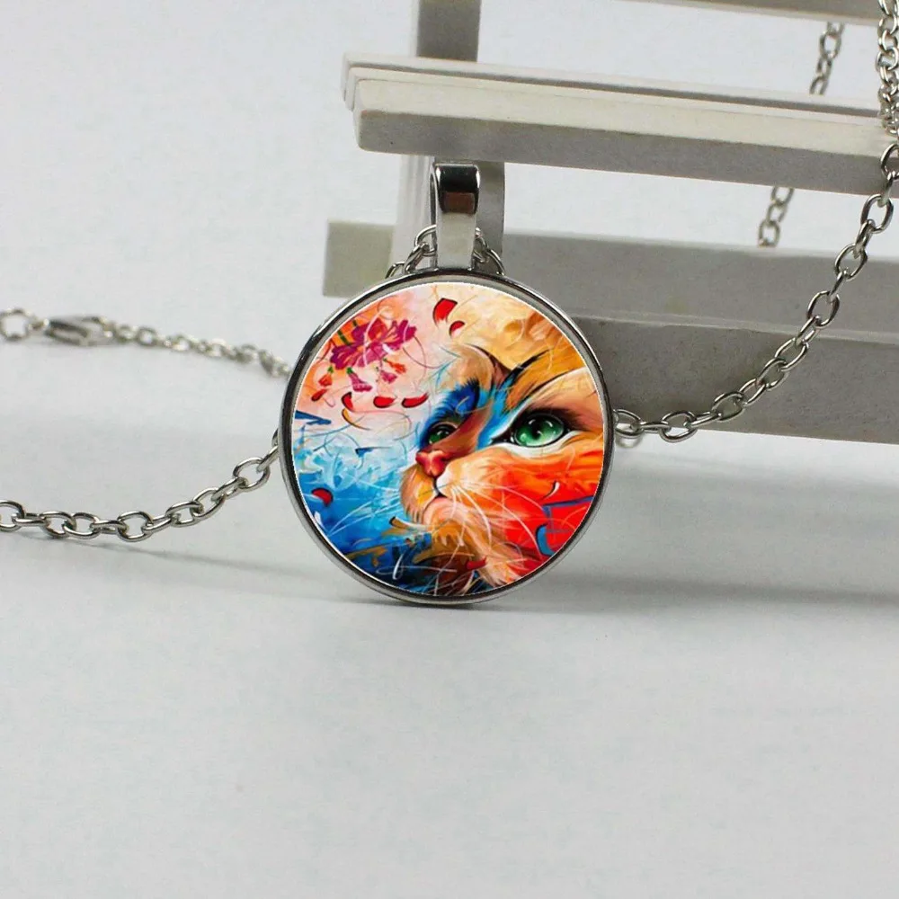 

Hot Cat Crystal Glass Necklace Jewelry Glass Accessories Pendant Small Gift Custom Wholesale