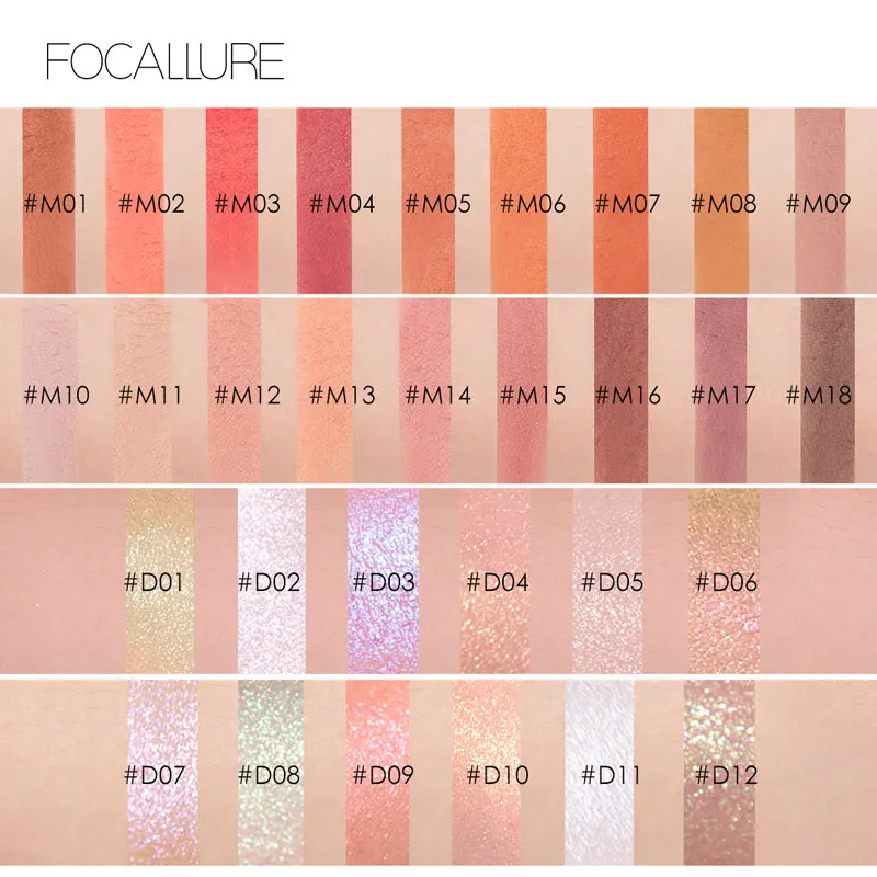 Focallure Glitter Eye shadow Shimmer eye makeup Single Eyeshadow long lasting& Hot Fashion Soft make up for all kind of skin Focallure Glitter Eye shadow Shimmer eye makeup Single Eyeshadow long lasting& Hot Fashion Soft make up for all kind of skin