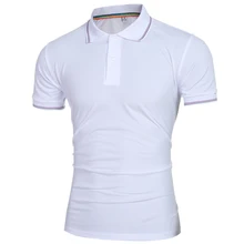 Лето, Новое поступление, 6 цветов, однотонная мужская рубашка поло, брендовая, деловая, модная, поло, для мужчин, приталенная, поло, Homme
