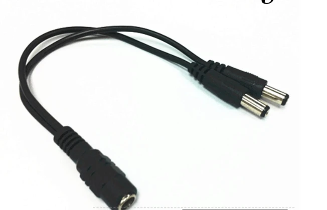 50 шт. DC Power 12 В Pigtail 2 1*5 5 мм 1 гнездовой к Штекерный Y сплиттер штепсельный кабель Jack |