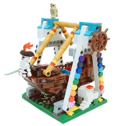 Лбла сборный пиратский корабль Конструкторы действие DIY Рисунок Brinquedos игрушечные лошадки подарок для детей интеллектуальная развивающая