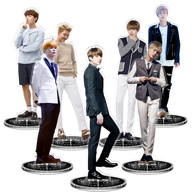 Korean Stars BTS Double Sided Plastic Action Figures Toy High Quality Collection Model Toys 21cm