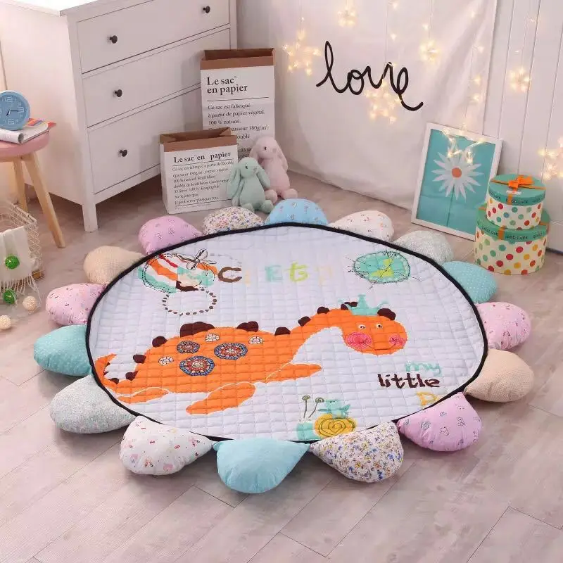 Экологичные круглый солнечный цветок Playmat Детские активность коврик для детей