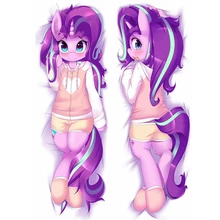 Аниме JK фильм Радуга лошадь сумеречные сверкающие Dakimakura косплей милые фиолетовые Животные наволочки для подушек Hug Чехол для подушки