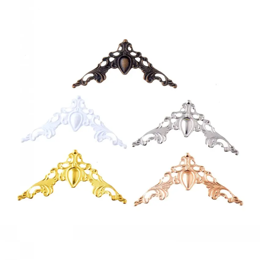 

Free shipping Retail 20 Photo Album Angle Pressure Angle Corner Protector Protects Bronze Color Metal Bag Edge Angle 4.1cm F0316