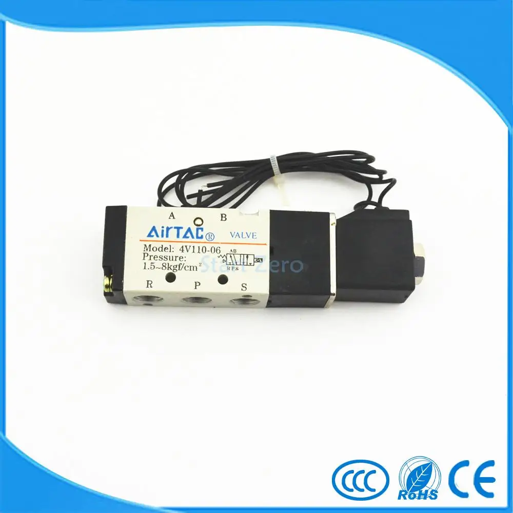 Электромагнитный клапан AIRTAC 4V110 06 2 положения 5 позиций 1/8 дюйма|airtac solenoid valve|airtac