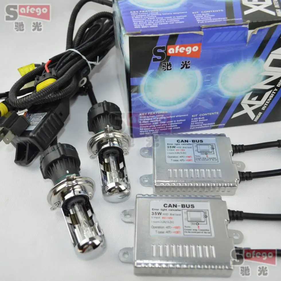 canbus xenon hid kit 12V 35W H4 3 xenon H4 Bixenon H4 kit hid hi lo 35W