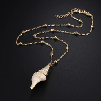 

Bohemian Women Necklaces Natural Shell Conch Pendant Necklace Female Cowrie Choker Girl Summer Sea Beach Jewelry Friendship Gift