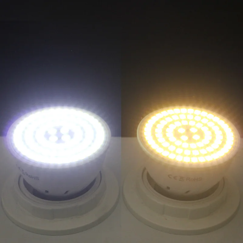 Светодиодный лампа GU10 E14 E27 MR16 Bombillas lampada прожектор 48 s 60 80 светодиодный SMD 2835 для