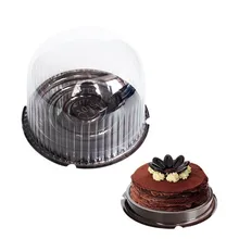 100 шт. = 50 комплектов прозрачная Пластик для капкейков, тортов, купольная пользу Коробки контейнер Свадебная вечеринка Декор подарок Коробки коробки для свадебных тортов расходные материалы