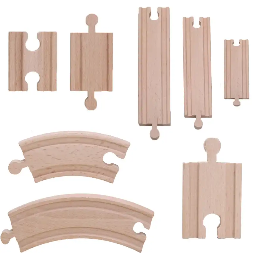 Friends 10pcs Wooden Straight Track 