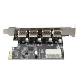 PCI-E PCI Express до 4 портов USB 3,0 адаптер для карт контроллер-концентратор новое поступление