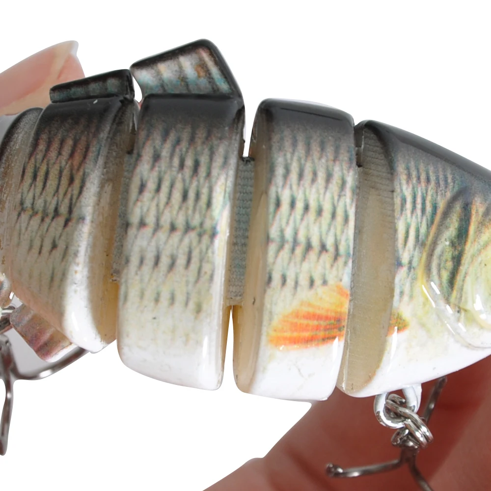Piscifun الصيد إغراء 10 سنتيمتر 20g 3D عيون 6 شريحة نابض بالحياة الصلب إغراء Crankbait غرق Wobblers 2 هوك الصيد الطعوم Pesca Cebo
