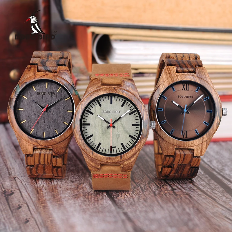BOBO BIRD Wood Watch Men relogio masculino Special Design Timepieces Quartz Watches in Wooden Gifts Box W-Q05 DROP SHIPPING