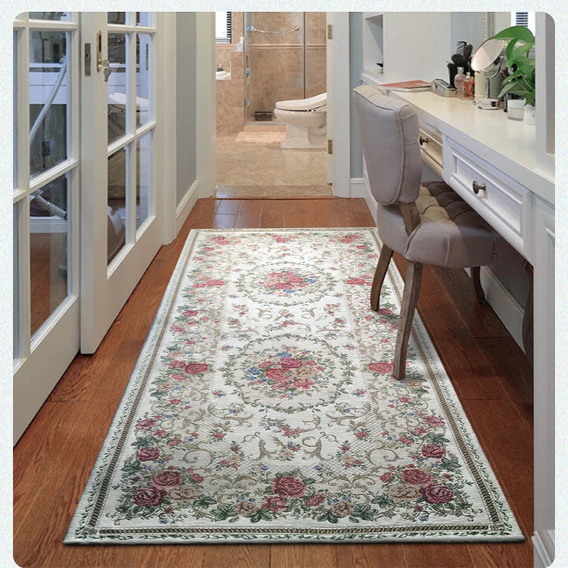 Пасторальный цветочный узор, шениловый материал, ковер для дома, ковер для коридора, гостиной, спальни, уличная декоративная теплая комната