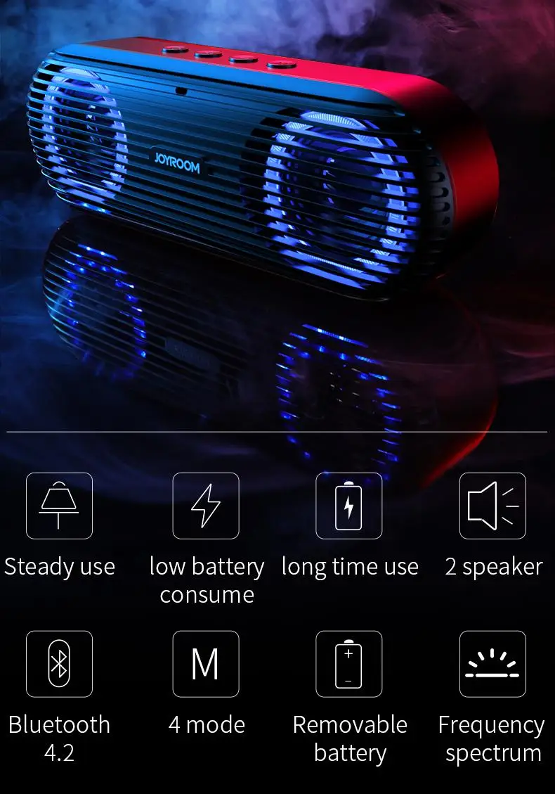 Joyroom JR-M01S бьющаяся дышащяя лампа Bluetooth динамик 360 стерео CD звуковой эффект портативный Bluetooth V4.2 динамик длительного использования