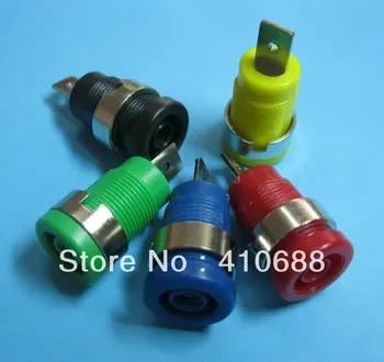 

500 Pcs Binding Post Banana Jack for 4mm Safety protection Plug 5 color Insert Red & Black & Blue & Green & Yellow Hot Sale