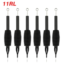 OPHIR 6 шт./лот стерильные Disposable11RL татуировки Насадка иглы Советы и трубки 3/4 Grip_ TA110(11RL)-6x