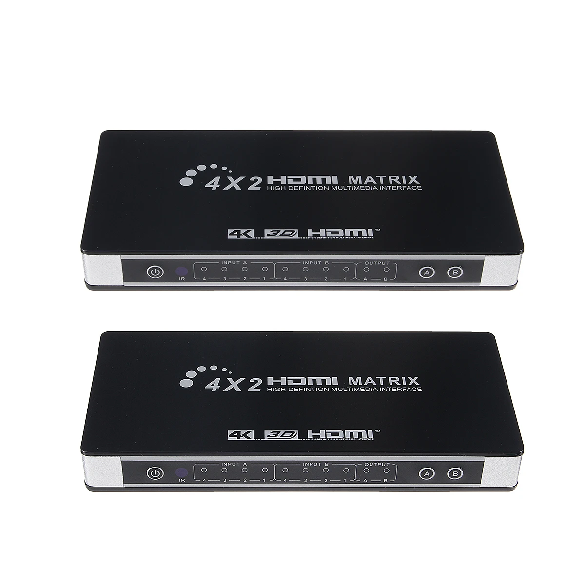 

EU/US Plug HD HIFI 4 x 2 HDMI 4 input 2 Output HDMI 1.4 ARC Audio Separation Switch Splitter SPDIF 2K 3D With Cables Plug