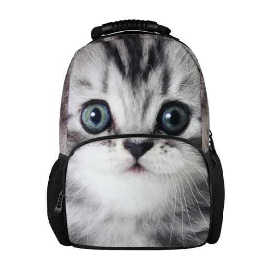 FORUDESIGNS/большие женские рюкзаки, дизайнерские милые рюкзаки с принтом кота, школьные рюкзаки для девочек, Женская Холщовая Сумка для ноутбука - Цвет: 3153A