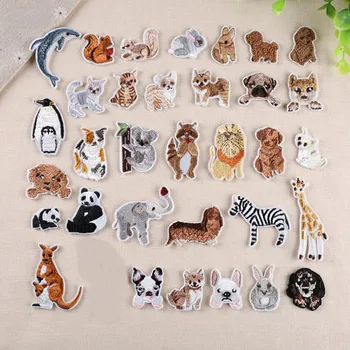 

Many Small Animal Head Patchwork Patch Embroidered Patches For Clothing Iron On For Close Shoes Bags Badges Embroidery