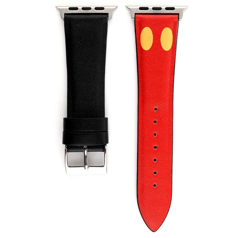 8 YUKIRIN Микки Перчатки с глазами Минни лук из натуральной кожи ремешок для Apple Watch Series 4 3 2 1 ремешок для iWatch 38 42 мм 40 44 мм мышь - Цвет ремешка: 8