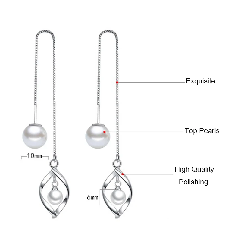 long drop earrings sterling silver jewelry (4)