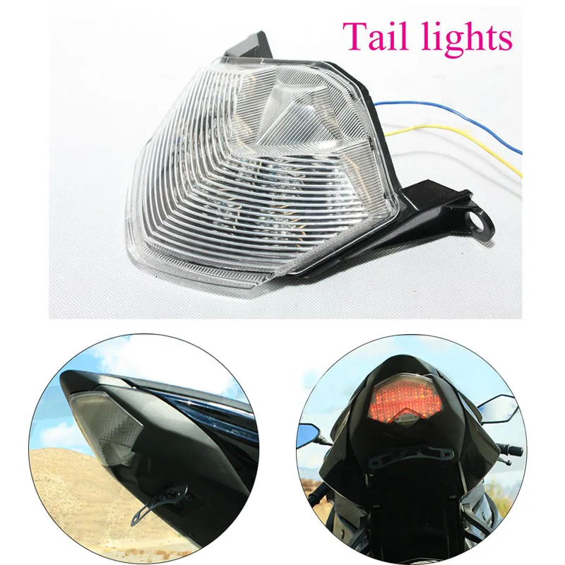 

For Kawasaki ZX10R ZX6R Z750 Z1000 ZX 10R 6R ZX-10R ZX-6R ZX600 LED Tail Brake Light Rear Turn Signals Indicator Integrated Lamp