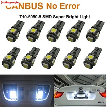 

10Pcs Lampada Canbus Canceller 5 Led 5050 T10 Pingo Torpedo