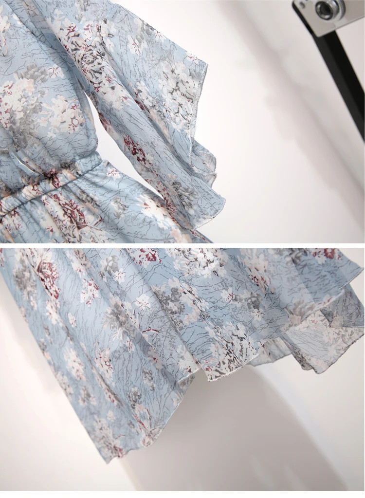 Летнее женское платье с v образным вырезом роскошное трапециевидной формы со