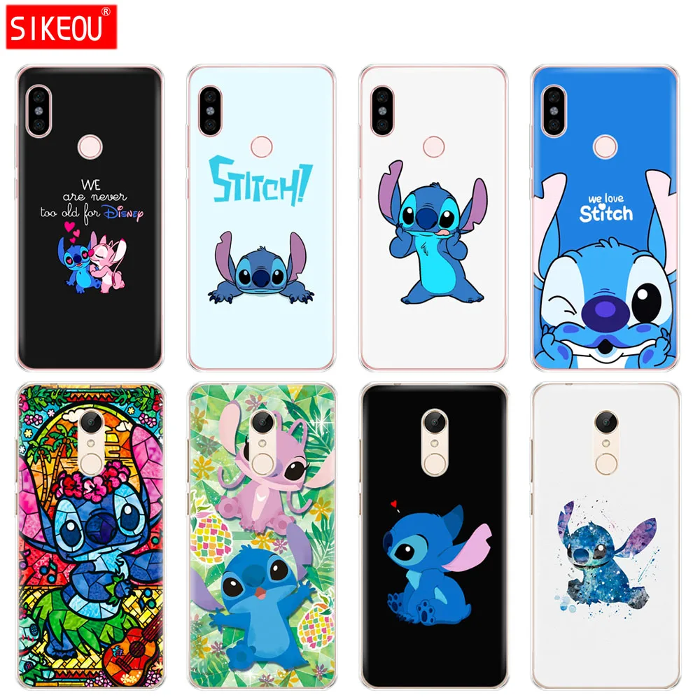 

Silicone Cover phone Case for Xiaomi redmi 5 4 1 1s 2 3 3s pro PLUS redmi note 4 4X 4A 5A cute cartoon Lilo Stitch