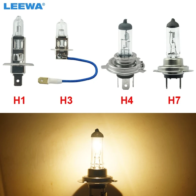 Leewa 100pcs Warm White Auto H1/h3/h4/h7 Dc24v 70w/100w Halogen