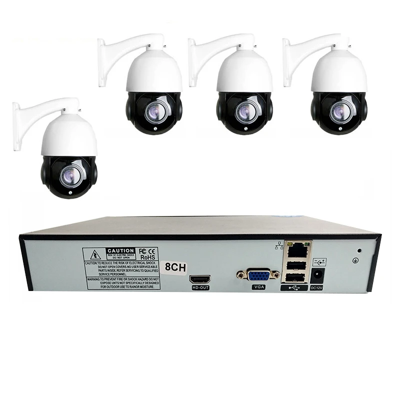 1080 P ИК IP Скорость купол Камера 2MP 20xzoom 8CH сетевому видеорегистраторУ 2 ТБ HDD для дома и улицы сетевая камера видеонаблюдения Системы