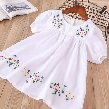 Hurave-2018-New-baby-Girl-clothes-summer-short-sleeve-dress-Kids-Clothes-Casual-embroidery-cotton-solid.jpg_350x350