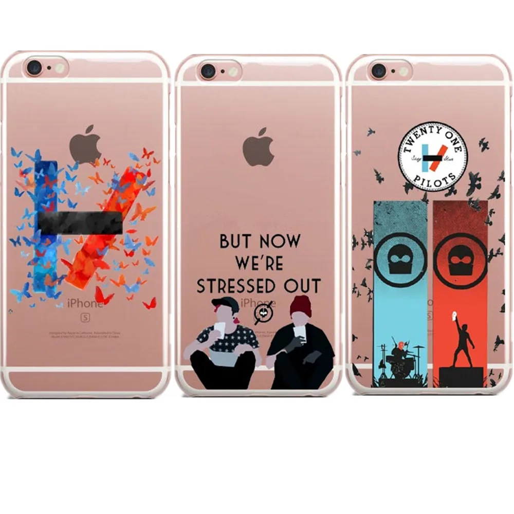 

Twenty One Pilots Soft TPU Transparent Silicone Case Cover For iPhone 7 XR XS Max 5 5S SE 6 6S Plus X 10 8 8Plus Coque Fundas