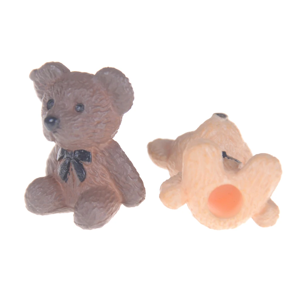 2PCS 1:12 1:6 Scale Sitting bear for Toy Doll Dollhouse Miniature Accessories TO 