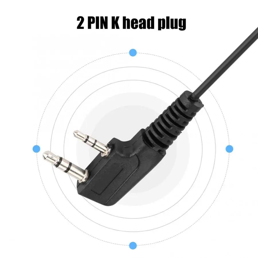2Pin к разъем иди и болтай Walkie Talkie гарнитура с микрофоном PTT для Baofeng UV-5R BF-888S для Kenwood Retevis для Motorola двухстороннее радио