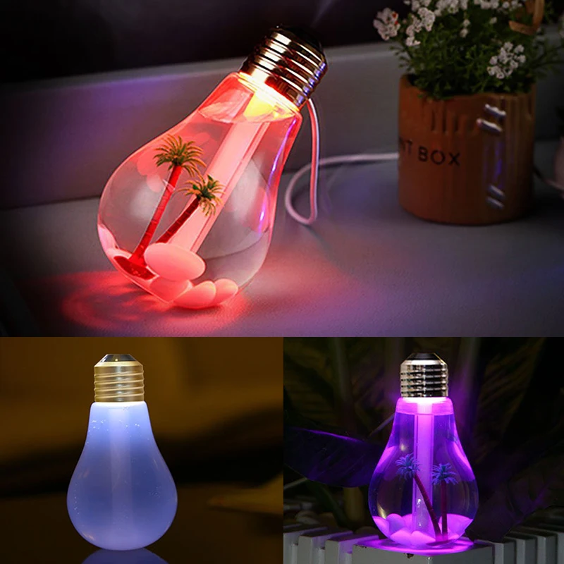 KBAYBO Mini bulb diffusers USB Air Humidifier Diffuser LED Night Light
