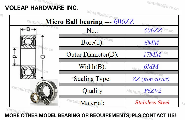 [SS606ZZ-P6] 10 шт. ABEC-7 из нержавеющей стали S606ZZ 60016-2ZZ внутренний шарикоподшипник 6 мм* 17 мм* 6 мм